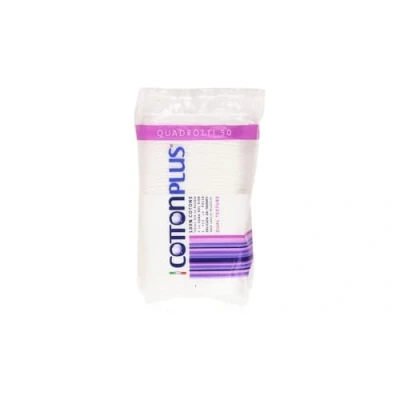 Bild av Cotton Plus Quadrotti Wattepads, 100% hydrofil bomull, dubbeltextur, 50 dynor