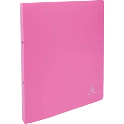 Bild av Exacompta Ref. 54694E 1 OPAK halvstyv pärm 2 runda ringar diameter 30 mm ryggrad 40 Yttermått: 32 x 26,8 cm Format som ska arkiveras A4 Maxi Färg: rosa