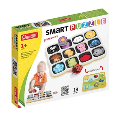 Bild av Quercetti Smart Puzzle första färgerna och orden spel för tidig barndom