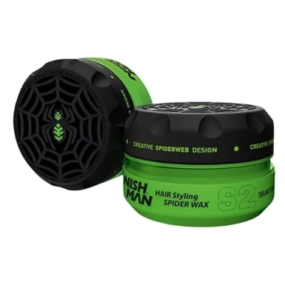 Bild av NISHMAN Aqua Spider Vax S2 Tarantula 150g Stark Stadga, Glansig Finish och Flexibel Styling för Alla Hårtyper Långvarig Återfuktning Lätt att Skölja Ur Hårvax