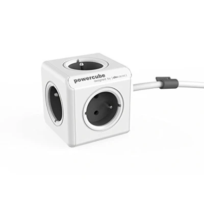 Bild av Allocacoc PowerCube Extended Type E Power Extension 1,5 m 5 AC Outlet (s) Indoor Grey