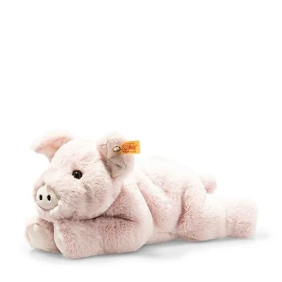Bild av Steiff gosedjur Piko gris, sött mjukisdjur med plastögon, barn, pojkar och flickor, mjuka gosedjur, 28 cm, rosa, 063978