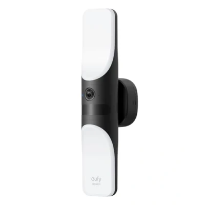 Bild av eufy Security Wall Light Cam S100, trådbunden utomhu med kamera, 2K övervakning, 1 200 lumen, färgglad mörkerseende, rörelsedetektor, AI detektering, IP65 vattenskydd, utan