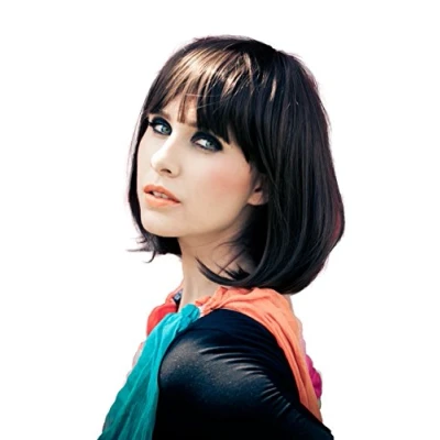 Bild av CAISHA Peruk Bob Korthårig Cosplay Theater Show Rak Svartbrun SH032c