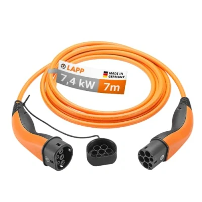 Bild av LAPP Type 2 Charging Cable, up to 7.4 kW, 7 m, orange