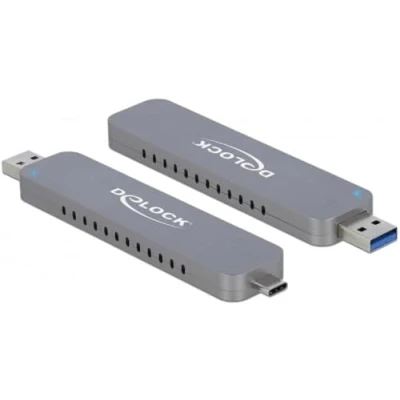Bild av Delock Förvaringslåda M.2 NVMe Card USB C, 3.2 (Gen 2) silver