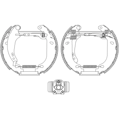 Bild av TEXTAR Shoe Kit Pro 84053700 de freins, freins à tambours avec cylindre roue, élément d&#039;ajustage RENAULT: CLIO 2, 2 Kasten