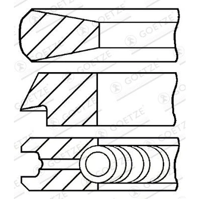 Bild av GOETZE ENGINE 08 425000 00 Jeu De Segments Pistons 93mm IVECO: DAILY 2 Pritsche/Fahrgestell, Kasten/Kombi