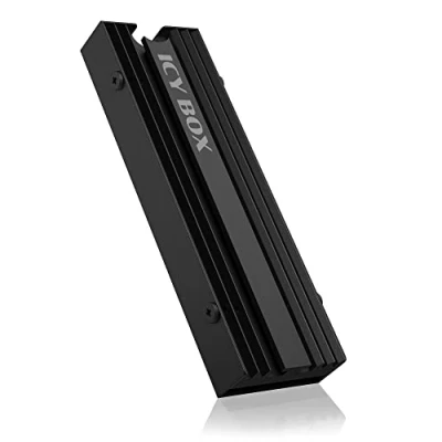 Bild av ICY BOX M,2 kylfläns för PS5, passar SSD (2280), 10 mm höjd, 3x värmeplatta, svart