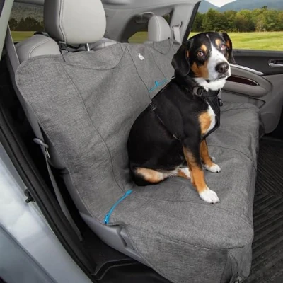 Bild av Kurgo Halkfritt grepp bänk sätesskydd, hund bilsätesskydd, halkskydd, vattentät och fläckbeständig, ljung kolgrå