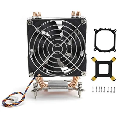 Bild av CPU kylare för LGA2011 1366 1150 1151 1155 1156 Datortillbehör, kylfläkt kylfläns, med kopparslang 4 värme, bekvämt och praktiskt.