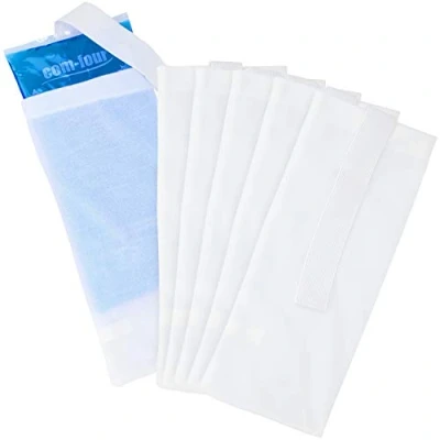 Bild av COM FOUR® 6x Premium återanvändbart nonwoven överdrag för kall och varm multipel gelkompression Gel kylpaket Skyddsöverdrag med elastiskt band skydd säkert fäste