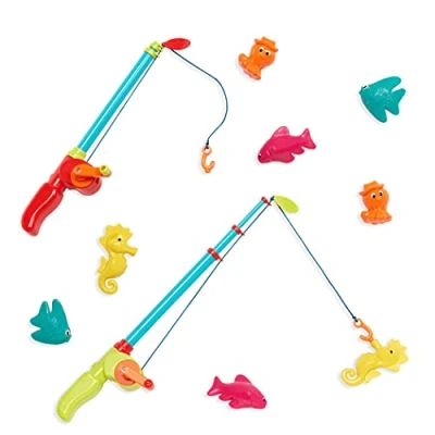 Bild av B. leksaker fiskespel för barn magnetiskt 2 fiskespön och 8 havsdjurpaket vattenleksaker bad, pool Little Fisher&#039;s Kit 3 år+, BX2090Z