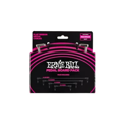 Bild av Ernie Ball Flat Ribbon Patch Cables Pedalboard Multi Pack