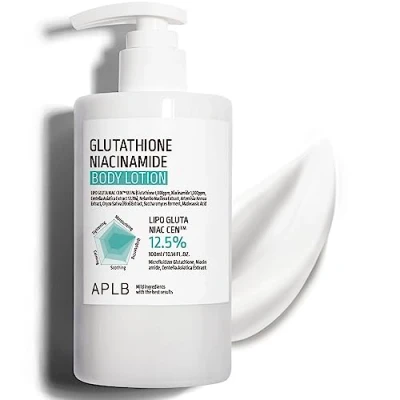 Bild av APLB Glutathione Niacinamide Body Lotion LIPO GLUTA NIAC CEN™ 12,5% 10,14 FL.OZ/Koreansk hudvård, Långvarig återfuktning, Återupplivar för en skonsam och förbättrad hudstruktur