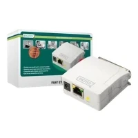Bild av DIGITUS Snabb Ethernet skrivarserver med parallellport, 1 x RJ45, DB 36 stifts gånger, skrivarserver, DHCP kapabel, TCP/IP, enkel installation, inkl. strömförsörjning, vit