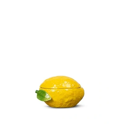 Bild av ByOn Citronskål med lock i färg: Gul form av en citron, tillverkad dolomit, mått: 13 x 9 8 cm, 5228624410