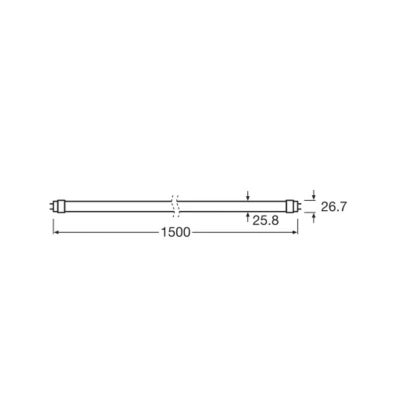Bild av OSRAM LED rörlampa T8 17,6W rör EEK A 840 150cm