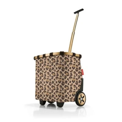 Bild av reisenthel carrycruiser bärbar shoppingvagn med robust aluminiumram, axelrem och avtagbar nätinnerficka tillverkad av vattenavvisande material, Färg: Frame leo macchiato, Einheitsgröße,