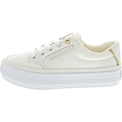 Bild av Tommy Hilfiger Essential VULC Sneakers, Storlek: 36, Ecru Bomull