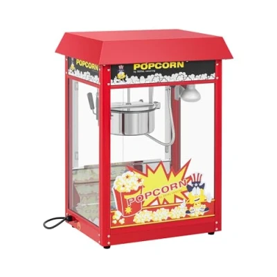 Bild av Royal Catering RCPS 16E.3 2F popcorn maskin retrodesign 195 C/235 C 2 temperaturer för söt och salt röd automat