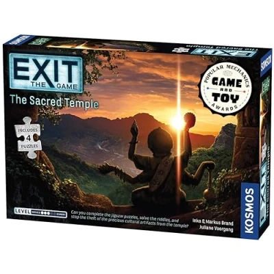 Bild av Thames &amp; Kosmos EXIT: The Sacred Temple Jigsaw Puzzle Level: 3/5 Unique Escape Room Game 1 4 Players Solving Strategy Board Games for Adults Kids, Ages 10+ 692877
