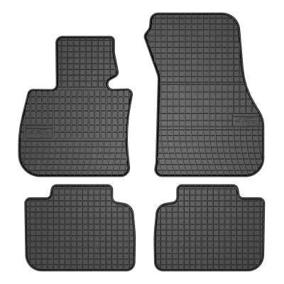 Bild av FROGUM 547914 Ensemble de tapis sol Caoutchouc avant et arrière 4 noir Sur mesure BMW: X1, 2 Active Tourer