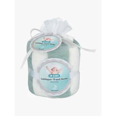 Bild av 2B Baby Tvättlappar Bambu 10 pack, Grön