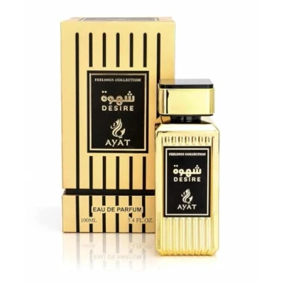 Bild av Feelings Eau de Parfum Ayat Perfumes, 100 ml, tillverkad i Dubai, med noter av mandarin, vanilj, mysk och trä, orientalisk, perfekt för kvinnor män (Desire)