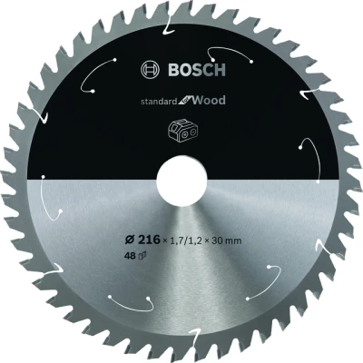 Bild av Bosch Standard for Wood cirkelsågklinga för sladdlösa sågar 216x1,7/1,2x30 T48