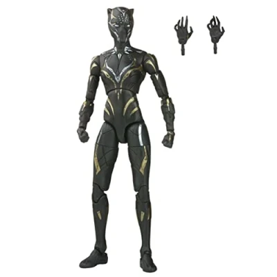 Bild av Hasbro Marvel Legends Series Wakanda Forever, Figura Black Panther de 15 cm con 2 Accesorios, Multicolor (F6755), a partir 4 anhos