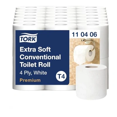 Bild av Tork Extra Mjukt Toalettpapper 4 lagerspapper vit T4, premium, 42 x 150 ark, 110406