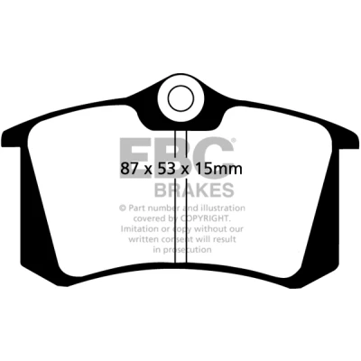 Bild av EBC Brakes DP4680R Bromsbeläggsats Bakaxel VOLKSWAGEN: Caddy 3, Golf 6, 5, AUDI: A4 B7 Avant, B8 A3 Sportback, SKODA: Octavia 3 Combi