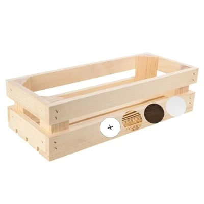 Bild av Creative Deco Naturlig Stor Trälåda 34 x 14 9 cm Brun Bronsfärg Vintage Minnessak Kista Trä Förvaringsbox Presentask