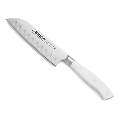 Bild av Arcos Series Riviera Blanc Santoku kniv blad nitrum smidd rostfritt stål 12,7 cm handtag polyoxymetylen (POM) vit färg