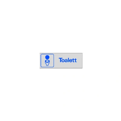 Bild av SKYLT 387050 SYMBOLSKYLT TOALETT 225X80MM Beijerbygg Byggmaterial