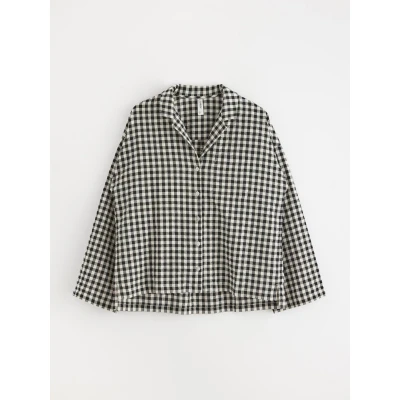 Bild av Lindex Pyjama Seersucker Pyjamasöverdel, Storlek: XS, Black