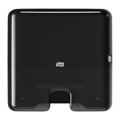Bild av Tork Xpress mini multifold dispenser pappershandduk 552108 Kompakt H2 handduksdispenser för handdukar, utmatning av en handduk i taget, elegant design, svart