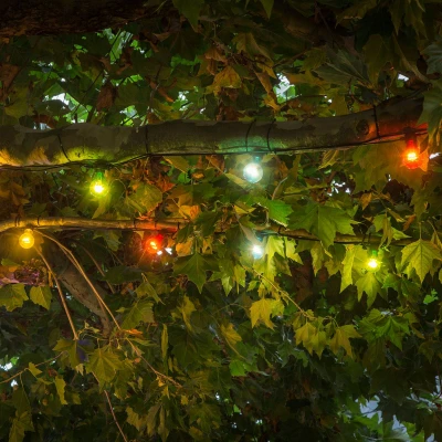 Bild av Konstsmide Christmas LED ljuskedja för förlängning av ölträdgård, färgglad