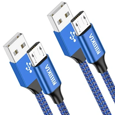Bild av NIBIKA Micro USB kabel, [2 st 0.5M] nylonflätad Android snabbladdningskabel laddningskabel för Samsung Galaxy S7 / S6 J7 Note 5, Sony, Huawei, Nexus, Motorola