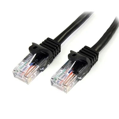 Bild av StarTech.com 10m black Cat5e / Cat 5 Snagless Ethernet patch cable 10 m Svart meter