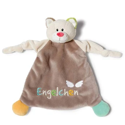 Bild av NICI Katthandduk &quot;ängel&quot; 25 x cm kattsnuffelduk från 0+ månader gosig handduk för spädbarn och småbarn gosedjur/snuffelduk gosefilt flickor pojkar 40035