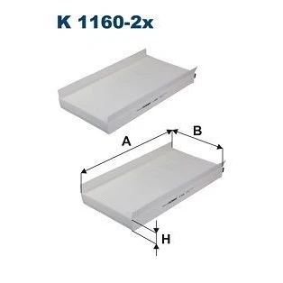 Bild av Filter, kupéventilation FILTRON K 1160 2x