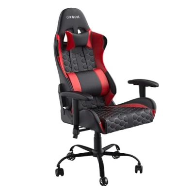 Bild av Trust Gaming GXT 708R Resto spelstol, 360 roterbar, kontorsstol med avtagbar kudde, höjdjusterbar stol för dator, låsbar röd