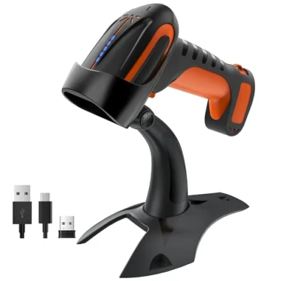 Bild av Tera Pro 3 i 1 med extrem prestanda, trådlös streckkodsläsare, QR 2D/1D, Bluetooth, 2,4 G och kabelansluten via USB C, industriell 1D streckkodsskanner, 2 500 mAh, utmärkt falltålighet