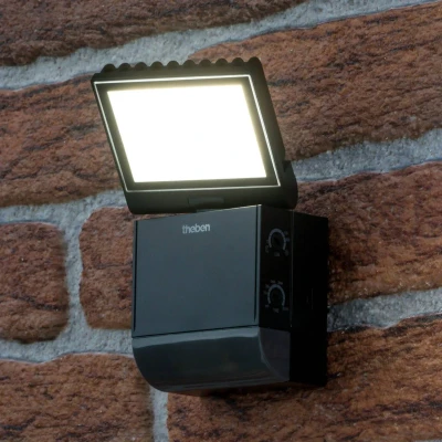 Bild av Theben LED utomhusvägglampa theLeda S8 100, svart, sensor