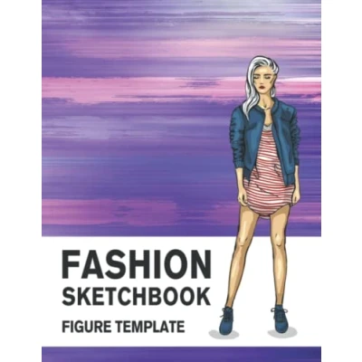 Bild av Fashion Sketchbook Figure Template: 430 Large Female Template for Easily Sketching Your Design Styles and Building Portfolio: 2
