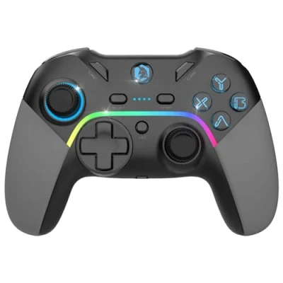 Bild av EMPIRE GAMING Trådlös WiFi 2,4 GHz uppladdningsbar spelkontroll PC/PS3/Switch Makro/Tubo läge Dubbla vibrationer 3,5 mm ljudport Ergonomisk USB C kabel