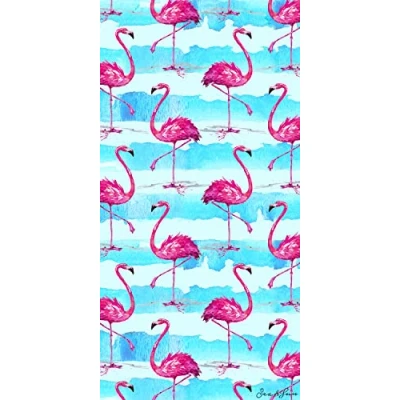 Bild av Miracle Home. Microfiber Flamingo handduk, 100% polyester, 75 X 145 Cm. 11804