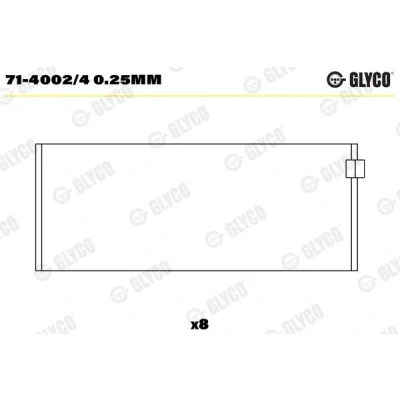 Bild av Lager för vevstakar GLYCO 71 4002/4 0.25mm